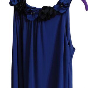 Dress Barn fancy long cobalt blue dress size 10 (slim)